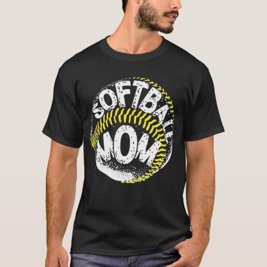 ソフトボール母 – ソフトボール恋人 Tシャツ (正面)