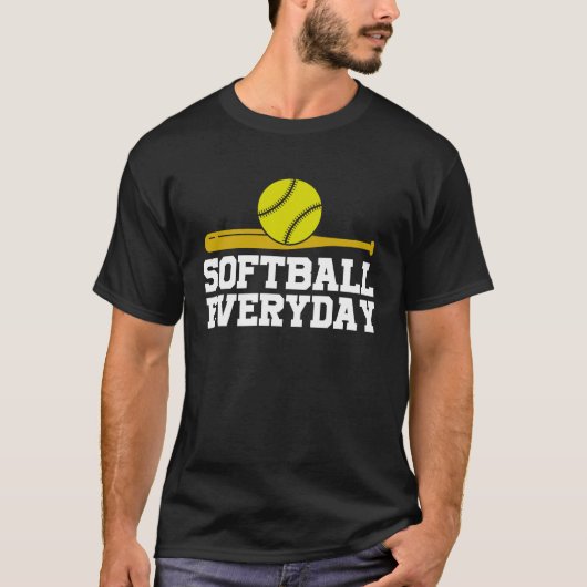 ソフトボール毎日ソフトボール球投手 Tシャツ (正面)