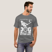 ソフトボール犬の家族 Tシャツ (正面フル)