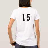 ソフトボール番号8 9 10 11 12 13 14 15 16 17 18 19 Tシャツ (裏面)