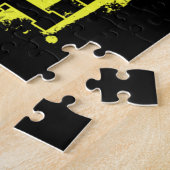 ソフトボール米国国旗のソフトボール選手 ジグソーパズル (側面)