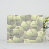 ソフトボール結婚スポーツテーマ結婚式 プログラム (スタンド正面)