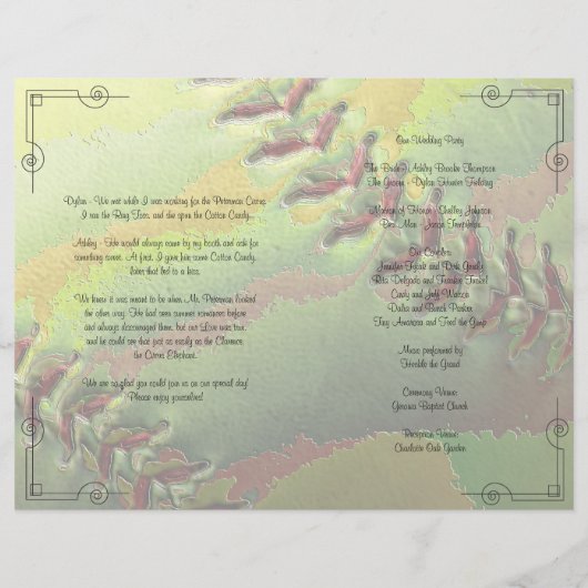 ソフトボール結婚スポーツテーマ結婚式 プログラム