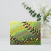 ソフトボール結婚スポーツテーマRSVP インビテーションポストカード (スタンド正面)