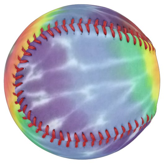 ソフトボール絞り染め設計ソフトボールレインボースパイラル ソフトボール (正面左)