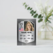 ソフトボール統計シールドカードソフトボール取引カード コーリングカード (スタンド正面)