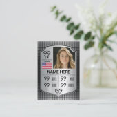 ソフトボール統計シールドカードソフトボール取引カード コーリングカード (スタンド正面)