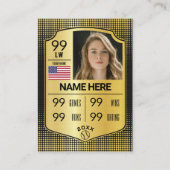 ソフトボール統計シールドカードソフトボール取引カード コーリングカード (正面)