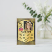 ソフトボール統計シールドカードソフトボール取引カード コーリングカード (スタンド正面)