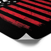 ソフトボール誇りを持ったコーチアメリカ国旗Usaパトリオットパット ポスター (角)