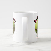 ソフトボール誇りを持ったパパ ジャンボコーヒーマグカップ (裏面)