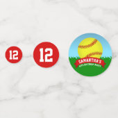 ソフトボール誕生日パーティー コンフェッティ (正面)