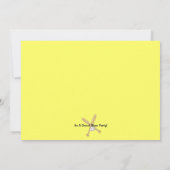 ソフトボール誕生日写真 招待状 (裏面)