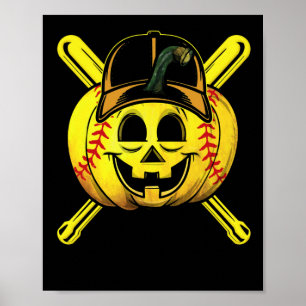 ソフトボール選手が怖いカボチャの衣装ハロウィーンに ポスター