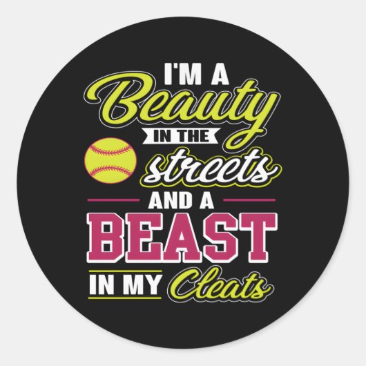 ソフトボール選手のためのソフトボール ラウンドシール (正面)