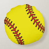 ソフトボール選手のデコール ラウンドクッション (裏面)