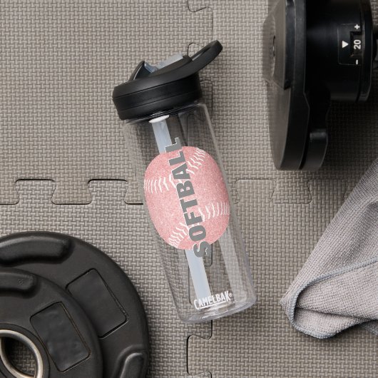 ソフトボール選手の名前ジャージ番号ガーリーピンク ウォーターボトル (ジム)