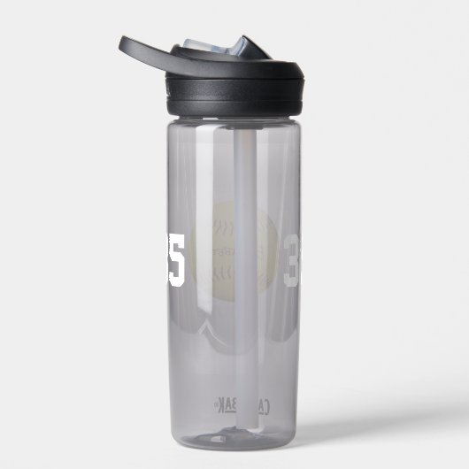 ソフトボール選手の名前ジャージ番号 ウォーターボトル (右面)