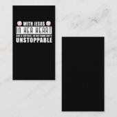 ソフトボール選手の少女イエス宗教娘 名刺 (正面/裏面)