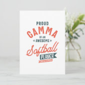 ソフトボール選手の母の日のGifの女性ガンマ サンキューカード (スタンド正面)