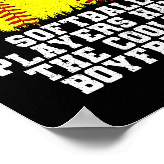 ソフトボール選手はボイクールヤフレンズを持っている ポスター (角)