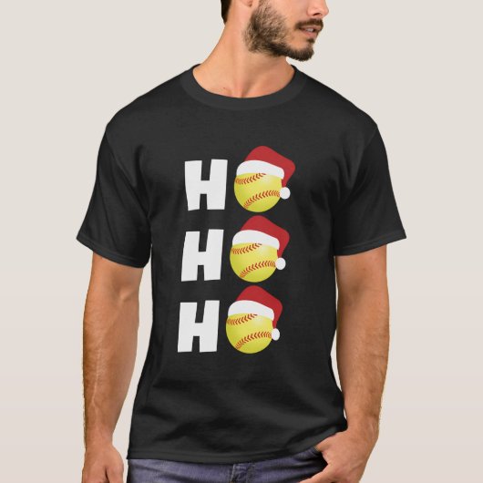 ソフトボール選手コーチのクリスマスプレゼント'Ho Ho Ho Tシャツ (正面)