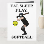 ソフトボール選手コーチスポーツパーティー カード (正面)