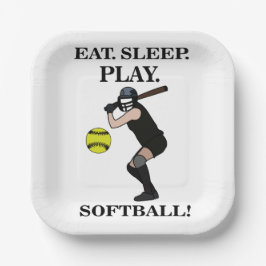 ソフトボール選手コーチスポーツパーティー ペーパープレート