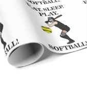 ソフトボール選手コーチスポーツパーティー ラッピングペーパー (ロールコーナー)