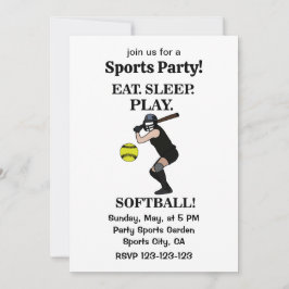ソフトボール選手スポーツパーティー 招待状