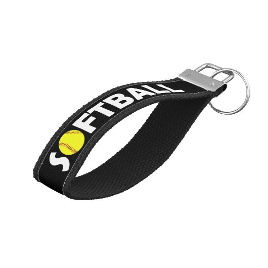 ソフトボール選手、コーチまたはファンスポーツ リストバンドキーホルダー (アングル上)