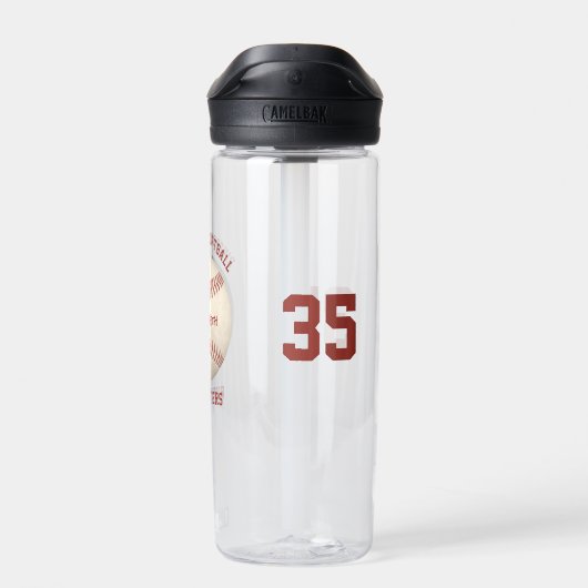 ソフトボール野球チーム及びアスリート名 ウォーターボトル (背面)