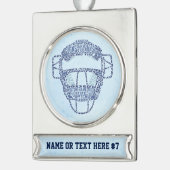 ソフトボール野球捕手マスクバナーオーナメント シルバープレートバナーオーナメント (左)