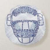 ソフトボール野球捕手用マスクピロー ラウンドクッション (正面)