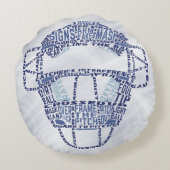 ソフトボール野球捕手用マスクピロー ラウンドクッション (裏面)