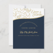 ソフトボール野球金ゴールドお祝い 招待状 (正面)