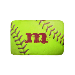 ソフトボール黄色く速いピッチ8U 10U 12U 14Uのバス・マット バスマット