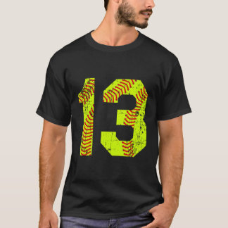 ソフトボール13ジャージー番号 Tシャツ
