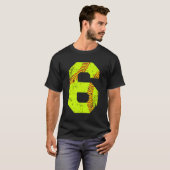 ソフトボール6ジャージー番号 Tシャツ (正面フル)