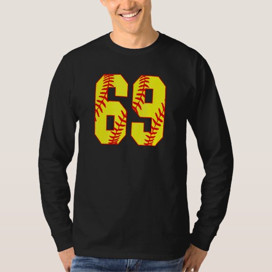 ソフトボール69ファーストピッチ愛ソフトボールママお気に入りの Tシャツ (正面)