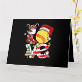 ソフトボール クリスマス サンタ ハット ティーン 女子 女性が好き カード (黄色い花)