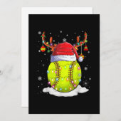 ソフトボール サンタ ハット  トナカイ クリスマス ライト 面白い (正面/裏面)