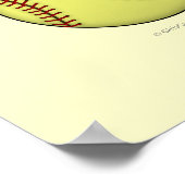 ソフトボール – スカイブルー ポスター (角)