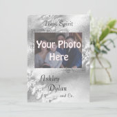 ソフトボール スポーツ 混合家族 フォト ウェディング 招待状 (スタンド正面)