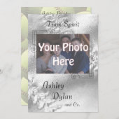 ソフトボール スポーツ 混合家族 フォト ウェディング 招待状 (正面/裏面)