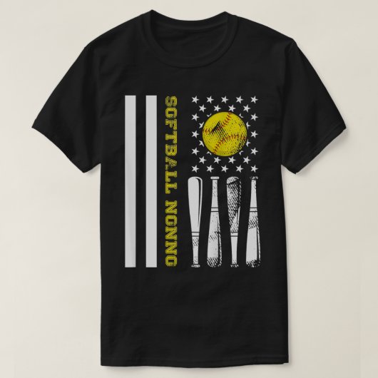 ソフトボール・ノンノ野球選手愛好家アメリカ合衆国 Tシャツ (デザイン正面)