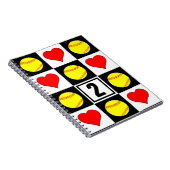 ソフトボール&ハートカスタム選手ジャージー番号 ノートブック (右側)