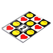 ソフトボール&ハートカスタム選手ジャージー番号 ノートブック (左側)