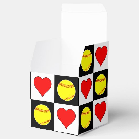 ソフトボール&ハートファーストピッチソフトボールギフトボックス フェイバーボックス (オープン)