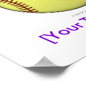 ソフトボール・パープル ポスター (角)